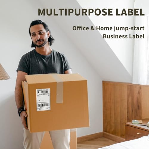 L LIKED 500 Fanfold 4" x 6" Direct Thermal Shipping Labels, with Perforated Line for Thermal Printers - Compatible with Zebra & Rollo Printer image 6