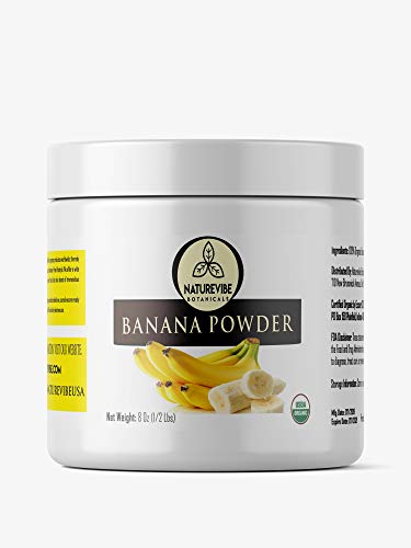 Naturevibe Botanicals Organic Banana Powder, 8 ounces | Non-GMO and Gluten Free |
