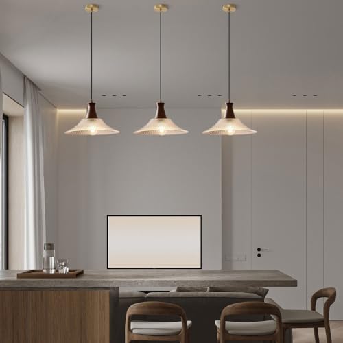 Lámpara rústica E27 de madera para iluminar comedores oscuros 2