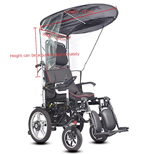 Motorcycle Umbrella Mobility Sun ShadeWheelchair Awning Umbrella - Sun Shade Rain Cover for Most Wheelchairs - Resistant Protection - Folding Canopy Umbrella Stand - Electric Wheelchair A