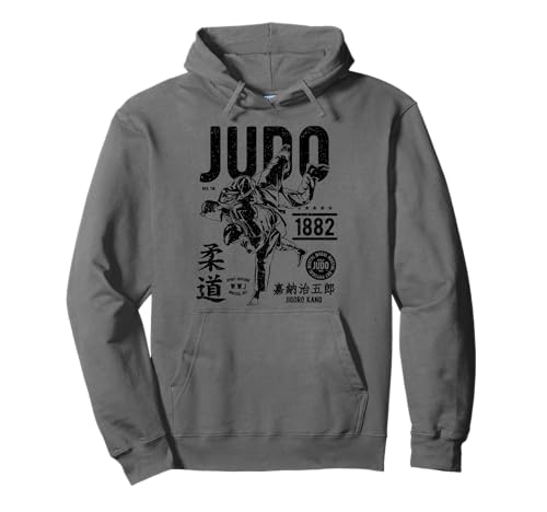 Distressed Judo Accessories Clothes & Gifts Vintage Retro Judo Pullover Hoodie