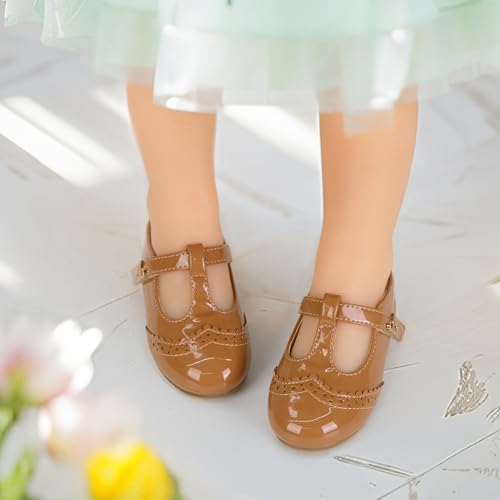 THEE BRON Mary Jane Shoes for Girls T-Strap Toddler Flats Patent Leather with Crafted Legacy3