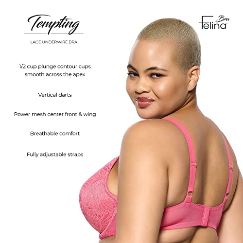 Felina Tempting Plush All Over Lace Underwire Bra - Women'S Bra, Fully Adjustable Straps, Everyday Bras For Women thumb #1