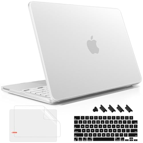Image of May Chen Compatible with MacBook Neo 13 inch Model A3404 2026 Release, Slim & Lightweigh Frosted Finish Protective Case with Keyboard Cover&Screen Protector, Frosted Transparency