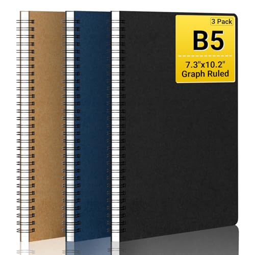 Carnet de notes papier graphique B5 cahier spirale mathématiques sciences