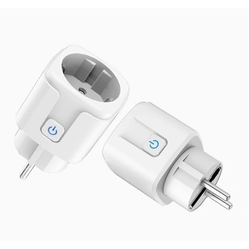 20 A Smart Plugs Work with Alexa, Google Assistant, 2.4GHz WiFi Timer Outlet with App Remote Voice Control, Electrical Outlet for Smart Home Devices Indoor, CE Certified, EU Plug