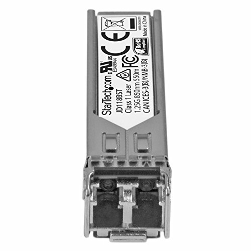 Image of StarTech.com HPE JD118B Compatible SFP Module - 1000BASE-SX - 1GbE Multi Mode (MMF) Fiber Optic Transceiver - 1GE Gigabit Ethernet SFP - LC 550m - 850nm - DDM HPE 5900, 12500, 5500 (JD118BST)