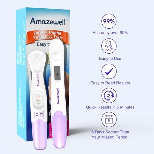 Image of Early Detection Pregnancy Test Kit, Early Result Digital Pregnancy Test at Home, Pregnancy Tests with Cup,10 Tests(2 Digital+8 Early+1 Urine Cup)