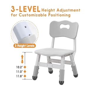 Kids chair adjustable height children chairs suitable for children age 2 8 with foot covers for home classroom kindergarten and childrens venues two pack  urban country home decor