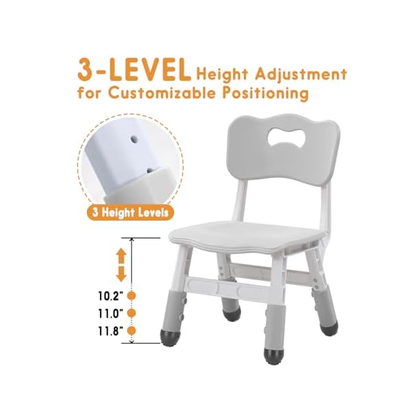 Kids chair adjustable height children chairs suitable for children age 2 8 with foot covers for home classroom kindergarten and childrens venues two pack  urban country home decor