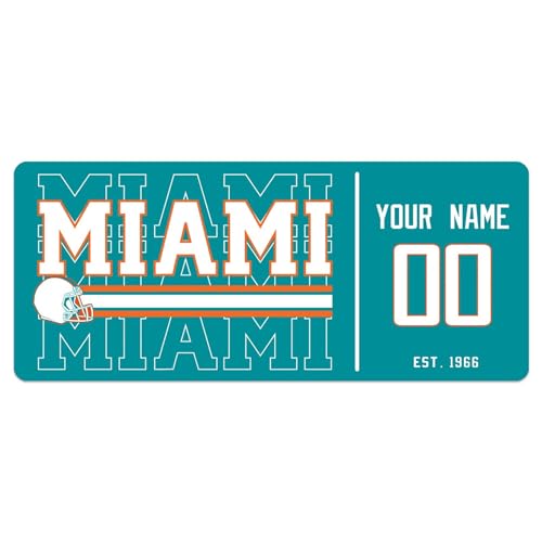 Image of ANTKING Miami Mouse Pad Custom Name and Number Desk Pad for Men Women Youth Gifts