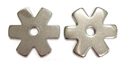 AJ Tack Stainless Steel Spur Rowels Stainless Steel Squared 6pt 1 1/4