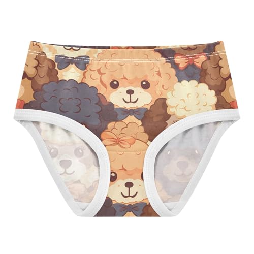 Fancy Toddler Underwear Floral 2t Cotton Girl Panties Cute Cute Kawaii Poodle Dogs Briefs Undies Kids