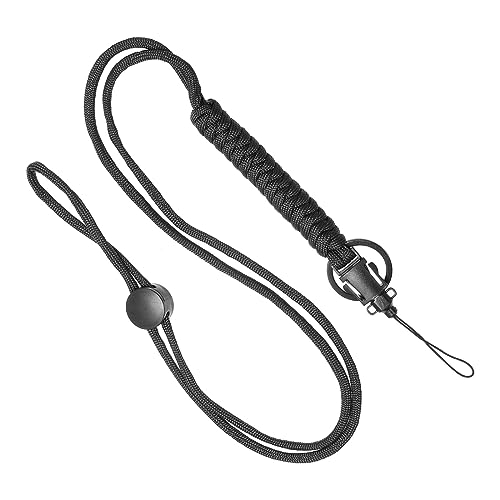 Badge lanière paracorde réglable et collier porte-clés tressé anti-perte