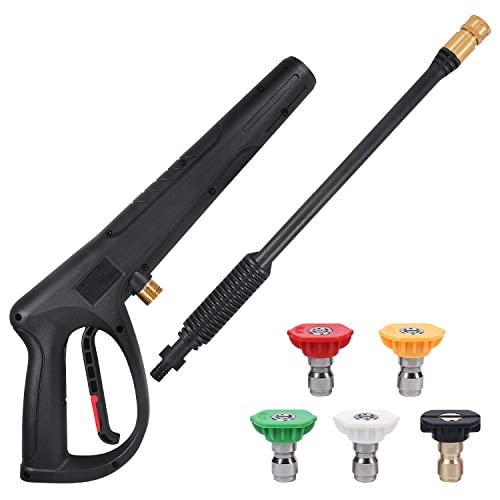 coyardor Pressure Washer Gun with Extension Wand & 5 Spray Nozzle Tips, Replacement for Ryobi