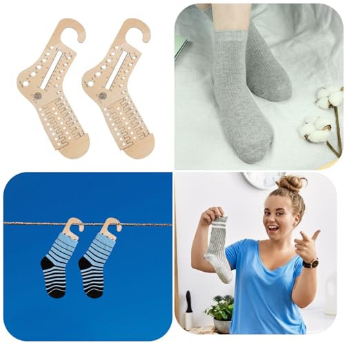 Bloqueur de chaussettes bois réglable pour éviter les tricots déformés - 8
