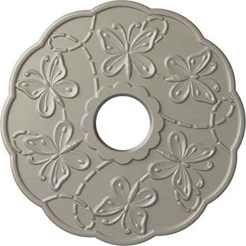 Image of Ekena Millwork CM17TSPWSDecorative Ceiling Medallions Modeled After Original Historical Patterns & Designs, Pearl White