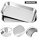 QWORK Medical Surgical Trays, 3 Pack Stainless Steel Surgical Trays Lab Instrument Tools Trays, 8.6