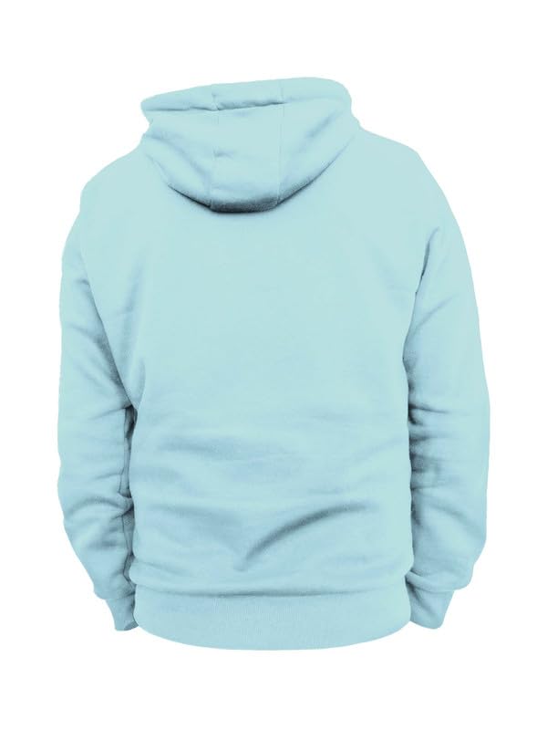 Image of DROBE Winter wear Relaxed Fit Plain Cotton Blend Full Sleeves Hoodie for Men