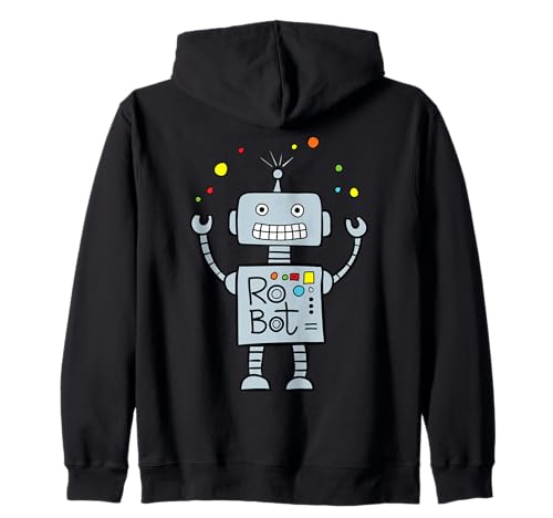 Lindo Robot Vintage para niños, Hombres, Mujeres y Amantes de los Robots Sudadera con Capucha