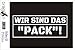 Produktbild INDIGOS UG Aufkleber Autoaufkleber - JDM Die Cut Auto OEM - Wir sind das Pack - 200x80mm pink - Auto Laptop Tuning Sticker Heckscheibe LKW Boot