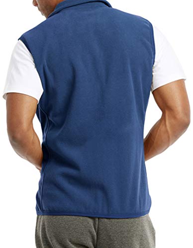 Image of ToBeInStyle Men's Zip Up Sleeveless High Collar Polar Fleece Vest