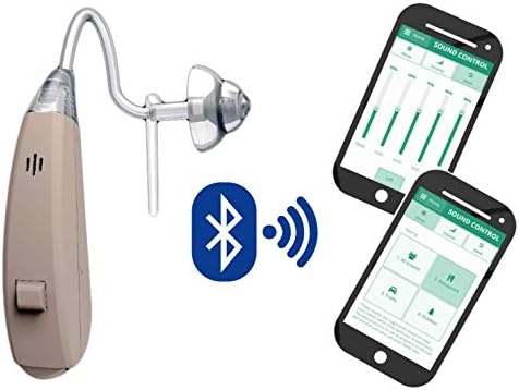 EarSpoke Hearing Amplifier w/ Smart Hearing Match, Programmable Wireless App Sound Assist Aid, for Adults and Seniors