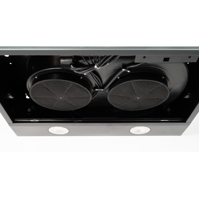 HOTTE CASQUETTE/VISIERE DOUBLE MOTEURS 60 CM - NOIR | BELDEKO