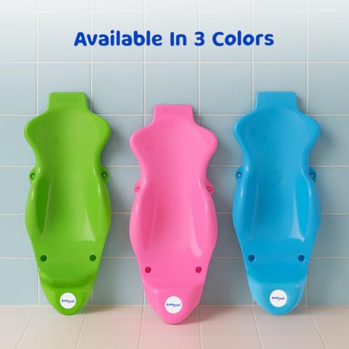 Image of Bumtum Baby Bath Sling & Seat - Plastic Bath Chair with Non-Slip Suction Base for Toddlers (Blue)