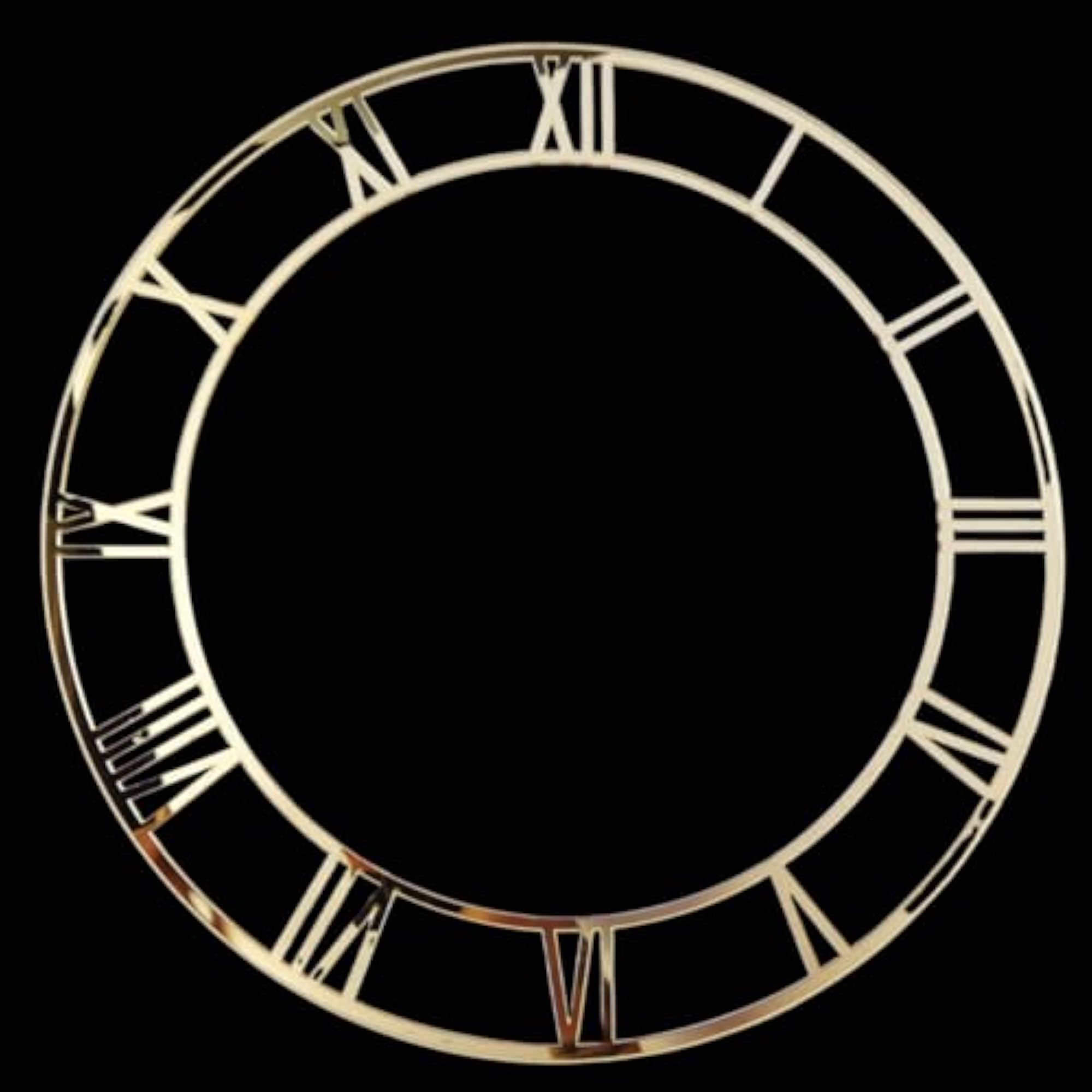 Gold Classic Acrylic Clock Face Roman Ring