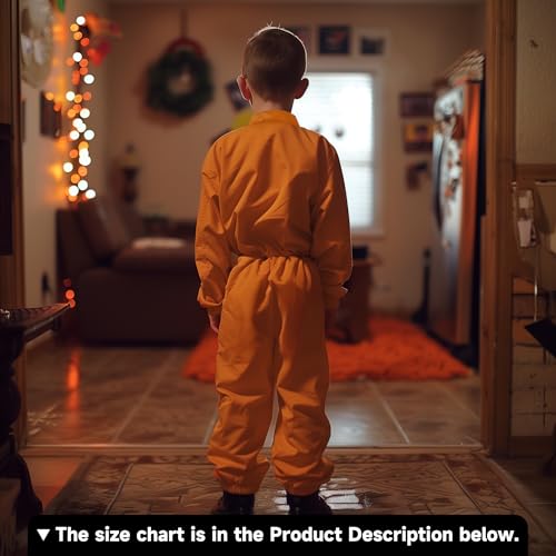 Disfraz de prisionero infantil naranja talla XS miniatura 5
