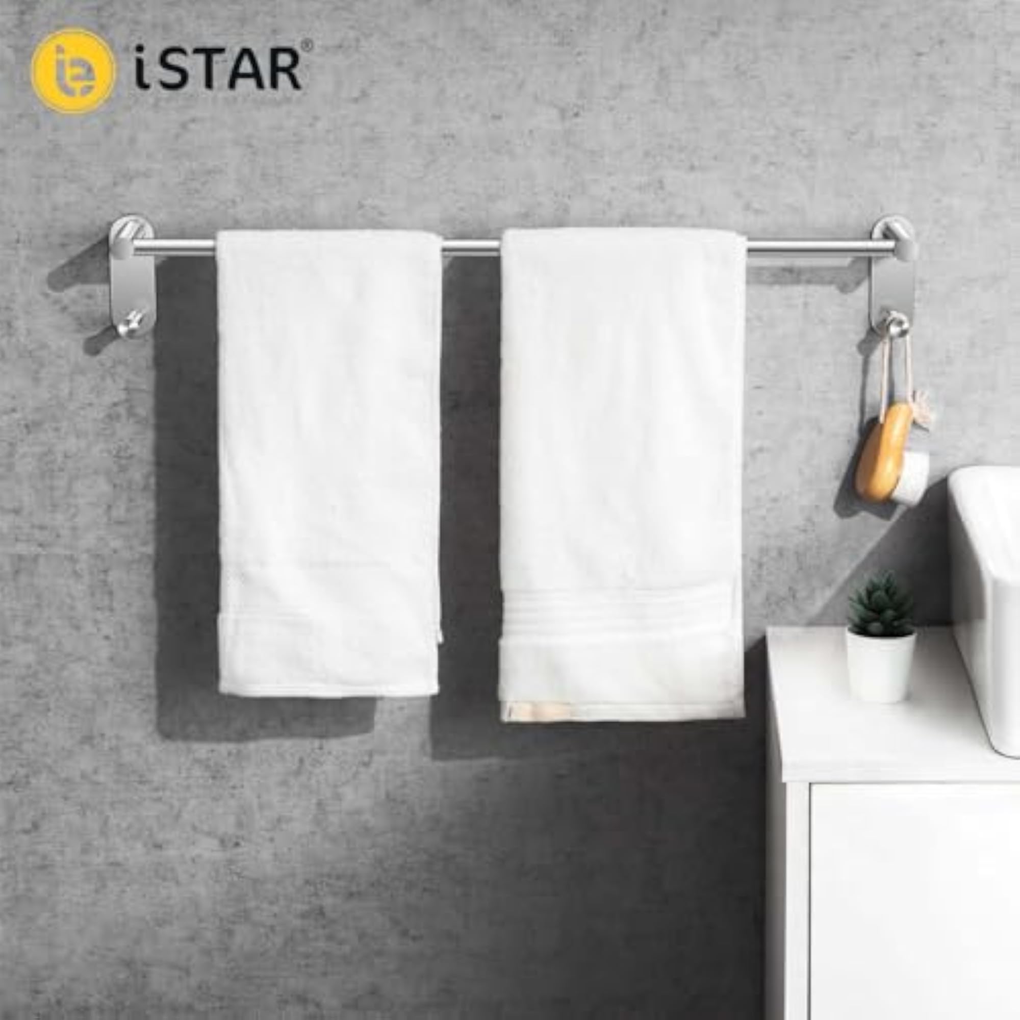 Stainless Steel Self Adhesive Towel Holder for Bathroom