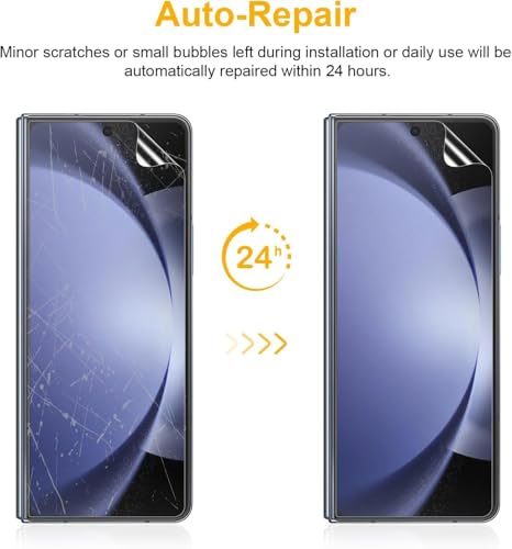 Image of Galaxy Z Fold 7 Screen Protector - Full Coverage Front, Back, Main Display & Hinges, Anti-Glare, Anti-Fingerprint, Easy Install, Ultra Thin, Case Friendly