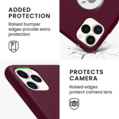Image of DIZORO Liquid Silicone Soft Back Cover for iPhone 12 Pro Max Case, Shockproof Slim Camera & Full Body Protection Non Yellowing Cover with Microfiber Lining & Logo Cut (6.7 Inch) -Wine Red