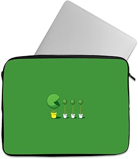 حافظة كمبيوتر محمول كاجوال بتصميم شنطة حمل بسوستة مزينة مطبوع ومناسبة لحماية أجهزة الكمبيوتر مقاس 15.6 بوصة و15 من تات 5810 رغوة متعدد الألوان