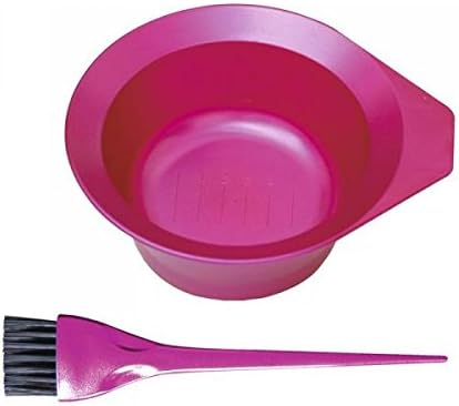 Aeiniweraabbcc HlpiAMok Yasirona Metallix 'Non-Slip' Tint Bowl & Brush Set - Metallic Pink