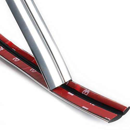 6.5Ft Automotive Chrome Trim Molding - L-Molding Car/Truck/Rv Side Body Chrome Moulding Trim Strip (Self Adhesive) For Door Window Bumper Side Edge Scratch-Proof Decorative - 1/2"+5/16" #TOP6