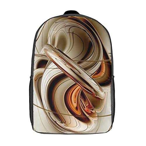 Mochila escolar para niños con paisaje abstracto juvenil de 42x30x13cm