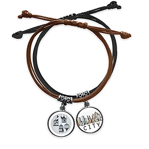 Bracelet oiseaux de cage silhouette, cadeau idéal en cuir Sidi