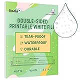 Koala Waterproof Paper for Laser Printer, Tearproof Printer Paper, Matte Double Sided Printable White Film 8.5x11 In 60 Sheets For Printing Backpacking Maps