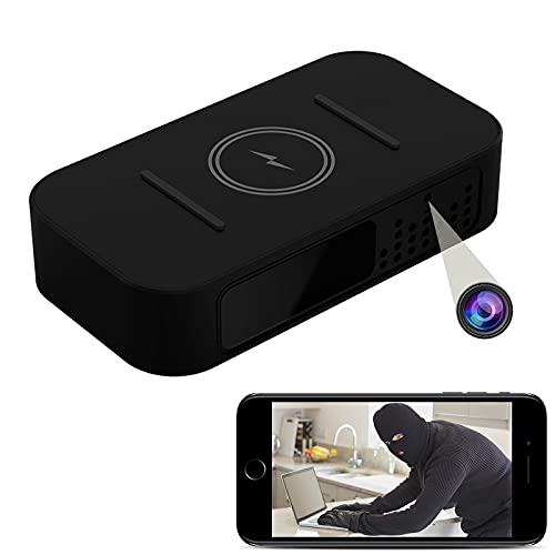 Hidden Spy Camera- Wireless Phone Charger, 1080P WiFi Security Cameras with Motion Activated Recording & Alarm,Remotely Live View/Real Time Watching for Baby/Pet/Nanny Monitoring by Amzcev