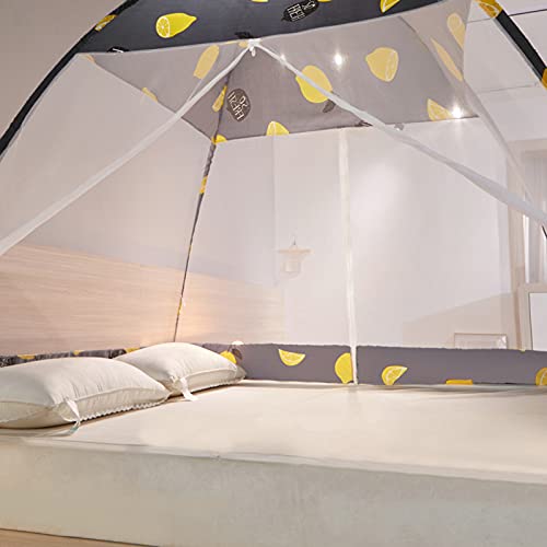 Tienda de campaña universal para cama de 1,8 m y mosquitera emergente plegable de limón 4