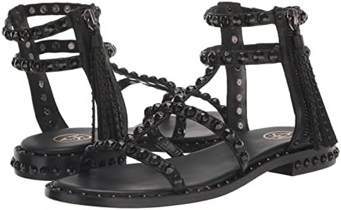 Ash Women's Power Bis Flat Sandal, Black, 5 | Image 6