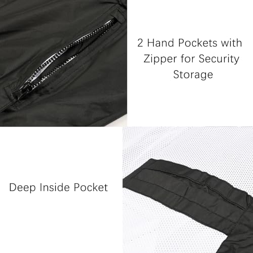 Image of MADHERO Mens Windbreaker Jacket Lightweight 90s Retro Wind Breakers Black Size S