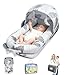Baby Lounger, Portable Foldable Travel Lounger for Newborn 0-12 Month, Washable Lightweight Infant Nest with Canopy, Soft Breathable Baby Nest with Adorable Pattern, Home & Outdoor Use