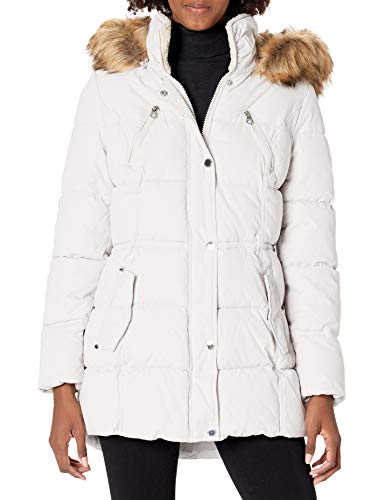 Nautica Women's Micro Fiber Parka Anorak with Hood, Zinfandel, X-Small, Cement, Q022053