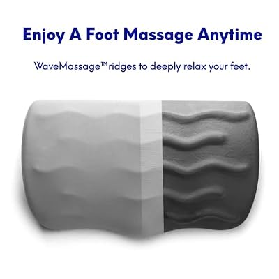 C CUSHION LAB Ergonomic Foot Rest for Under Desk - Patented Massage Ridge Design Memory Foam Foot Stool Pillow for Work, Home, Gaming, Computer, Office Chair - Footrest for Back & Hip Pain Relief