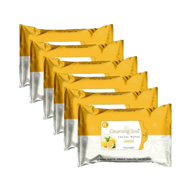 Lemon Fragrance Face Wipes for Unisex - 25 Pulls (each), Pack of 6-image-34