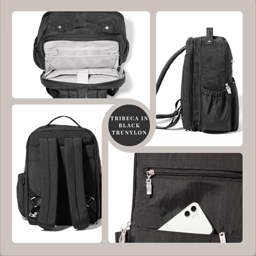 Image of Baggallini Women's Tribeca Expandable Laptop Backpack, Black