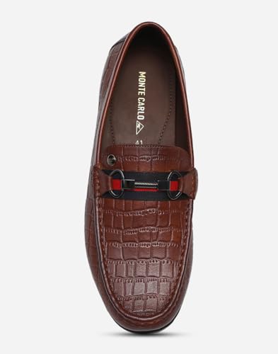 Image of Monte Carlo Mens Solid Slip on Genuine Leather Loafers (201820FW)